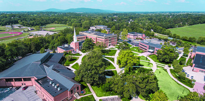 photo of messiah's campus from an aerial view