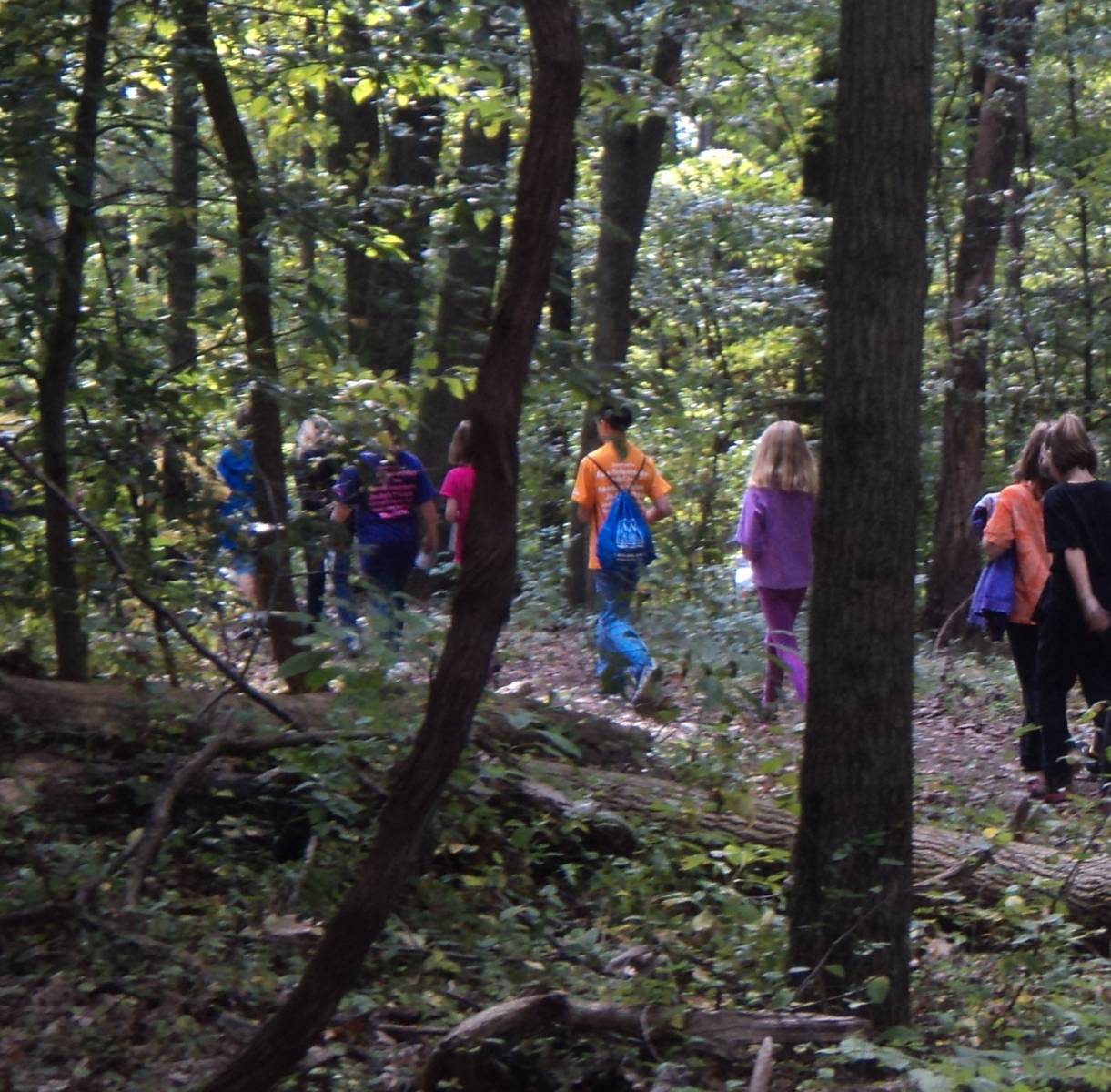 Kids hiking at Oakes