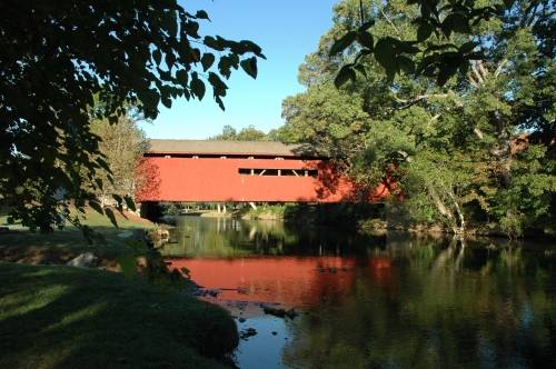 The covered bridge at the yellow breeches.