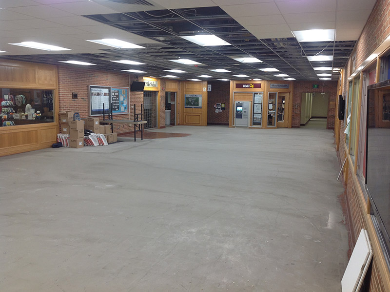 Eisenhower Commons floor renovation.