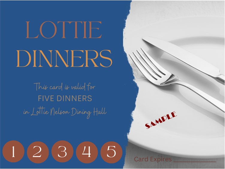 A coupon for five Lottie dinners.
