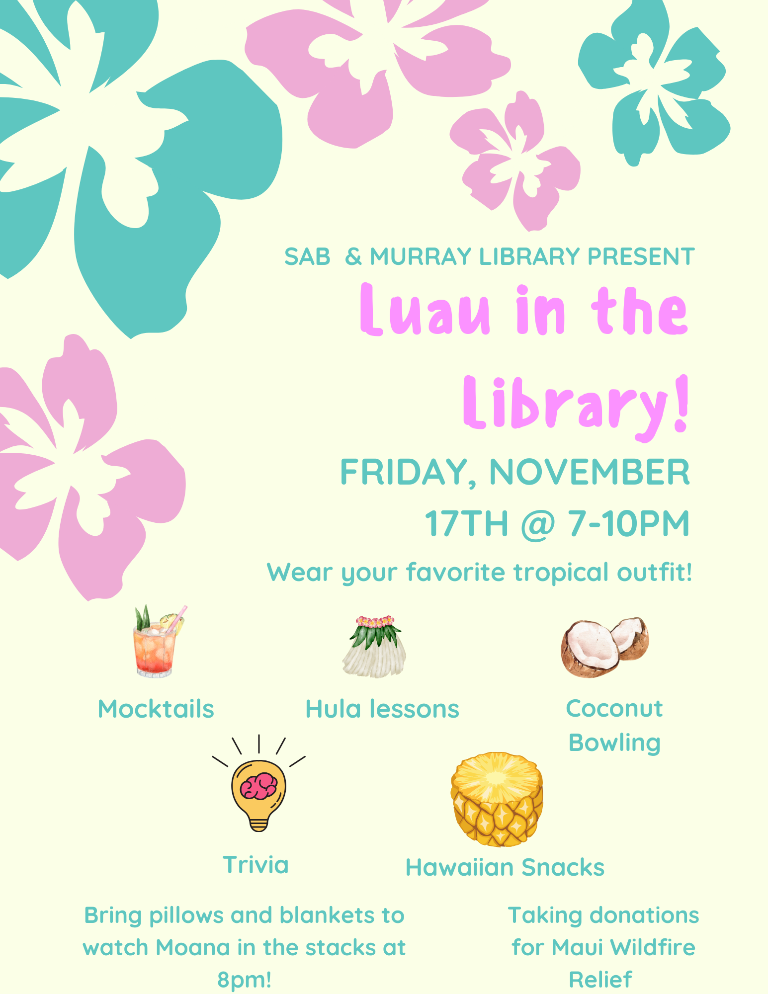 Luau in the library small poster