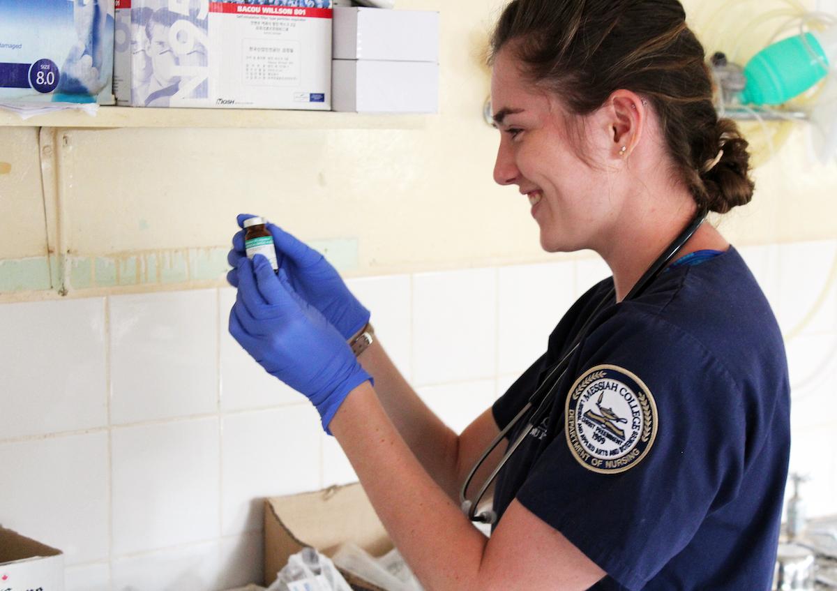 nursing student in class