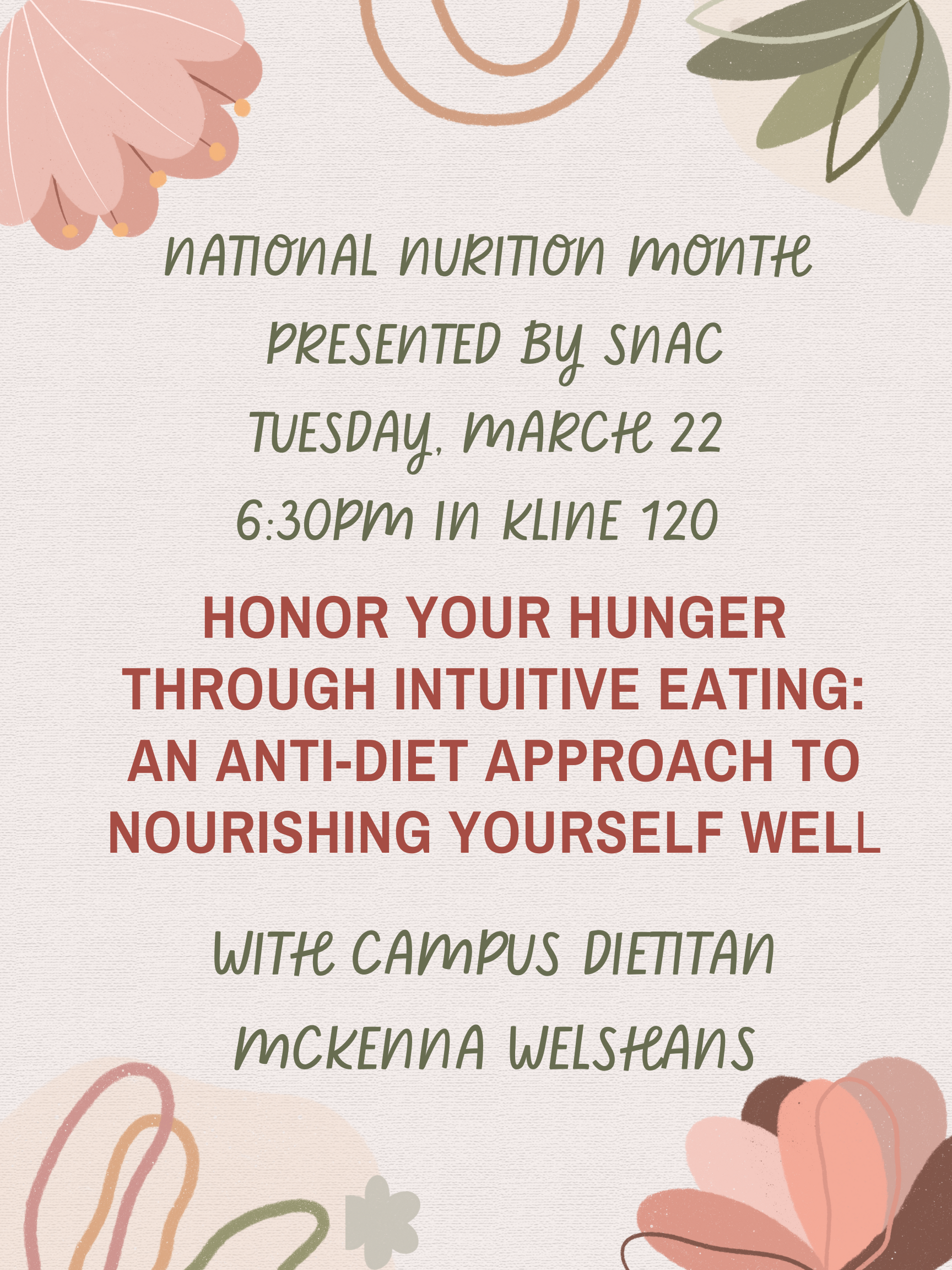Nutrition event 1 poster