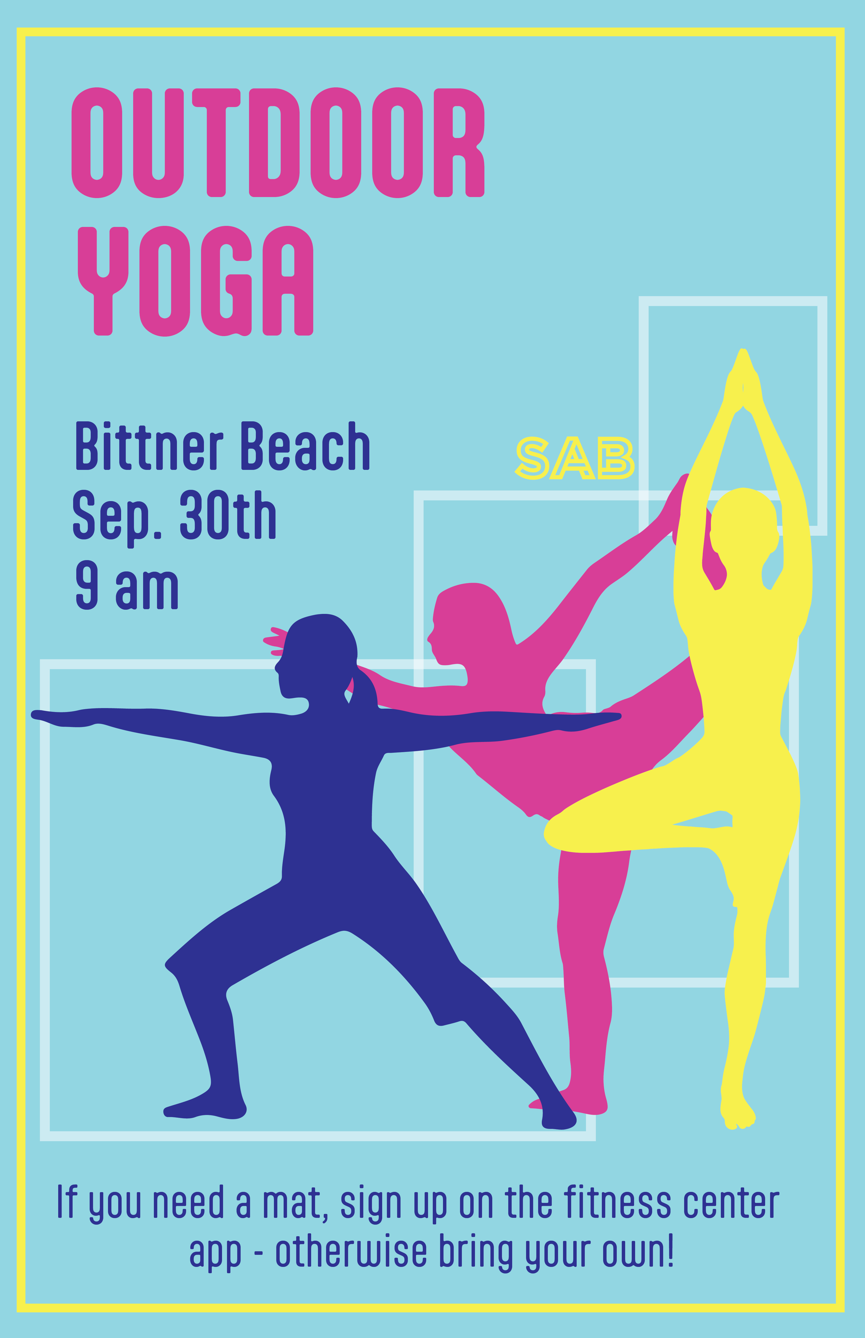 Outdoor yoga poster
