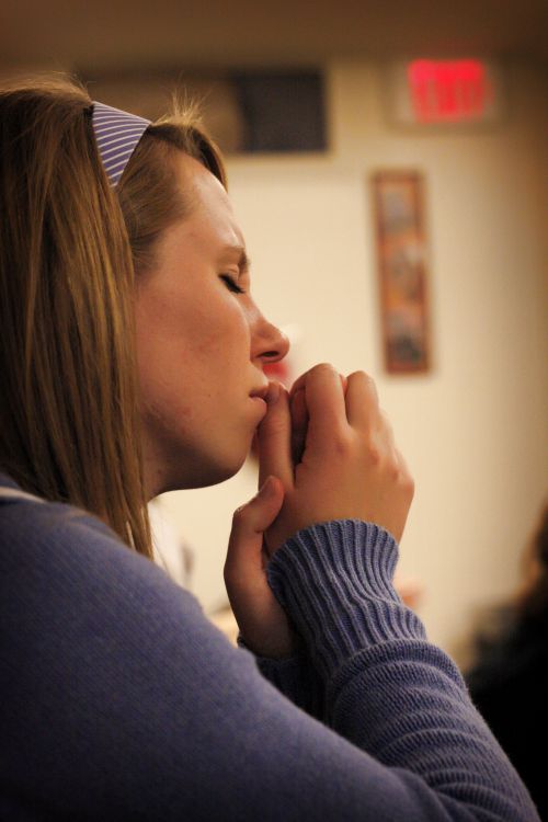 Student praying