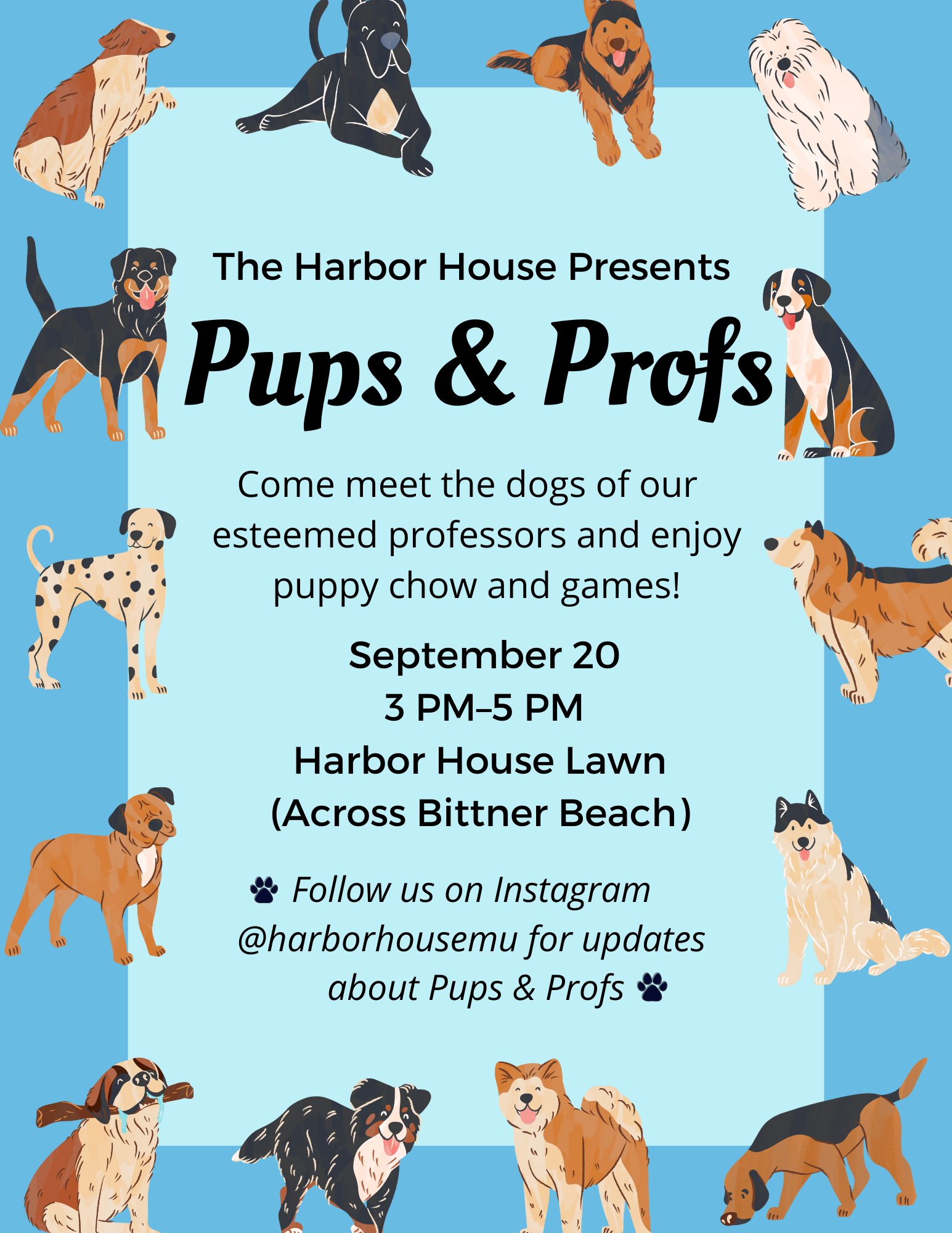 Pups and profs poster