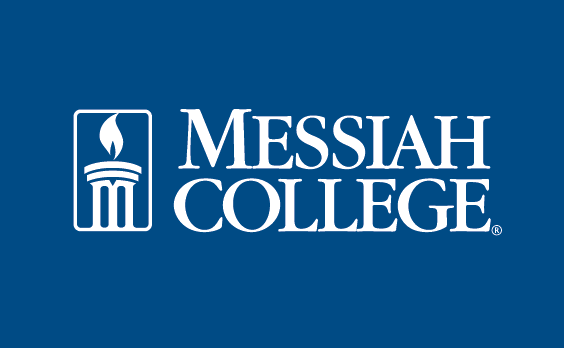 Messiah college logo in navy background.