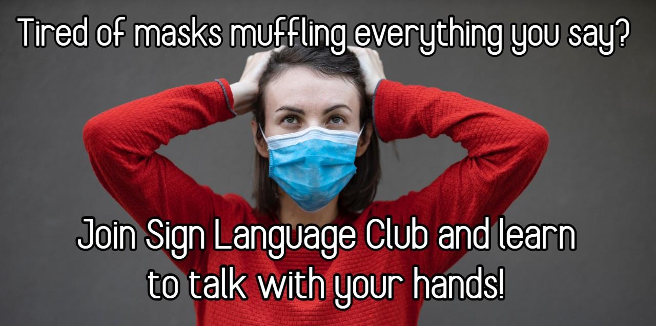 sign language club poster