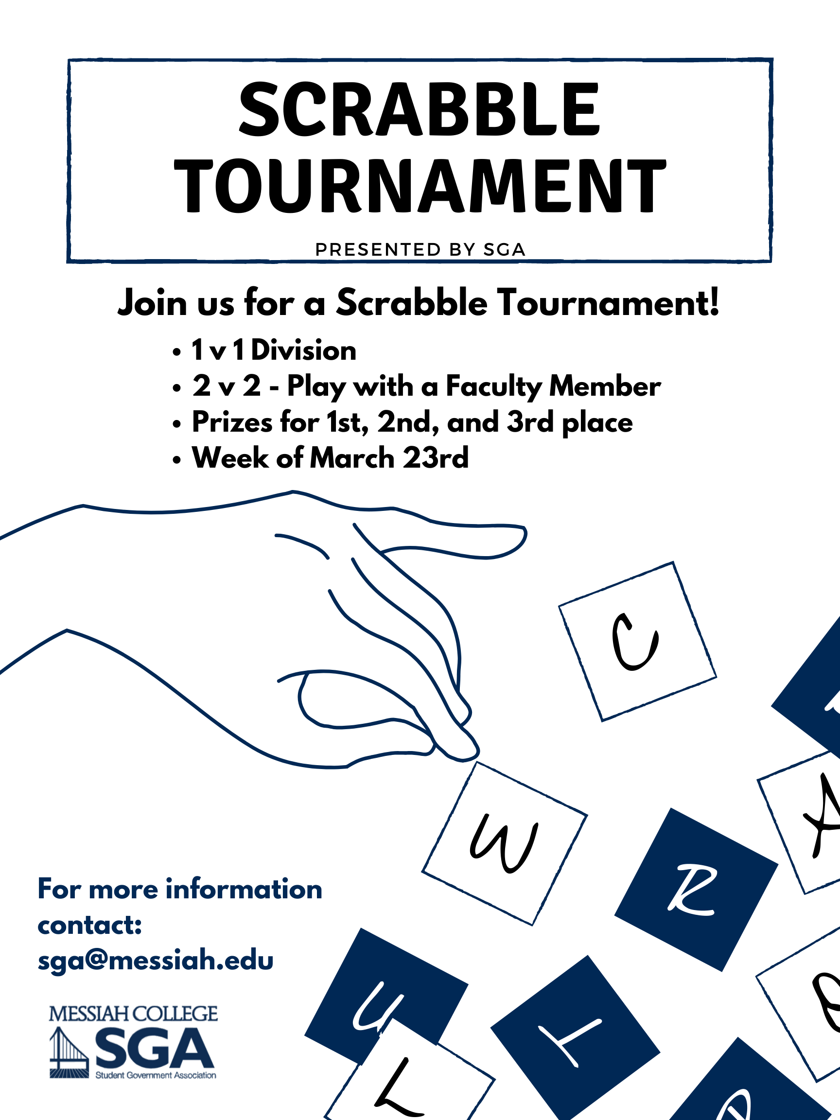 Scrabble night poster