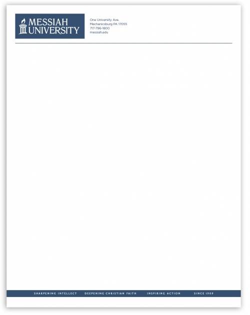 Institutional E-Letterhead example