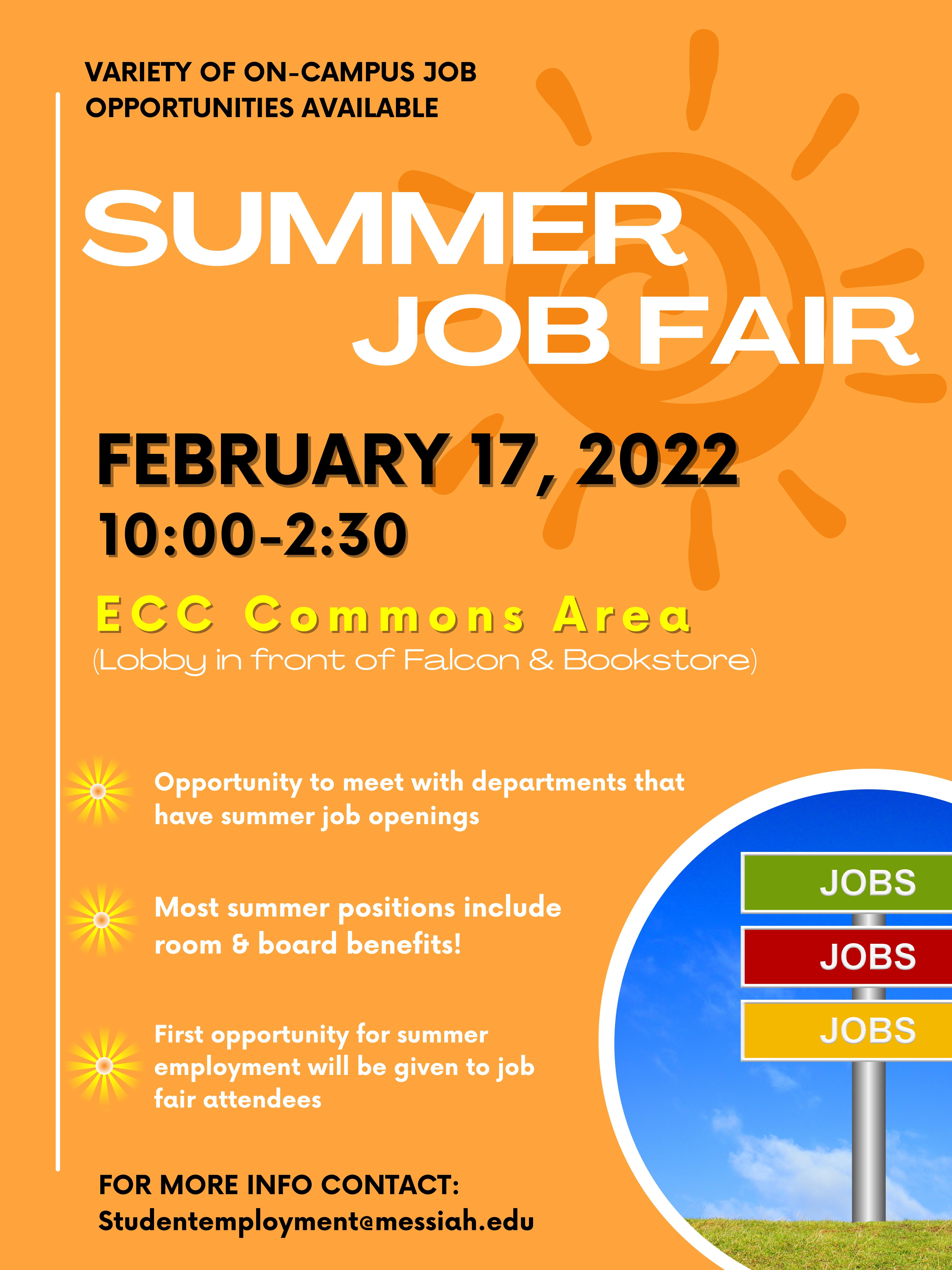 Summer job fair poster 2022