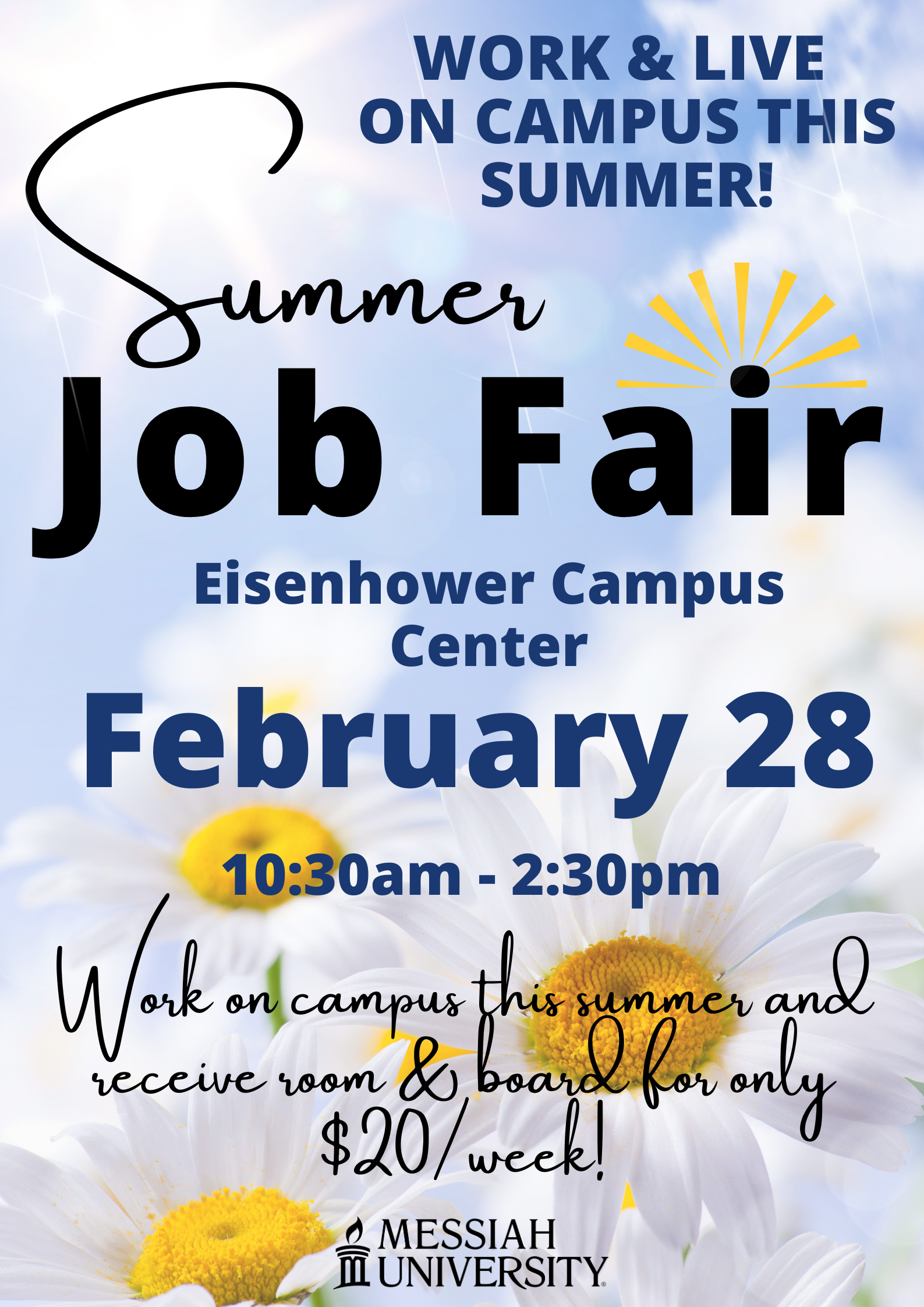 Summer job fair poster 2024