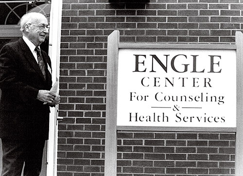 Front of the Engle Center many years ago