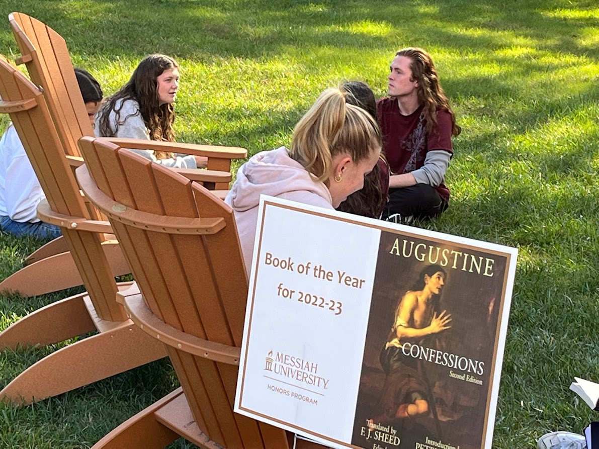 Students at Book Discussion Confessions