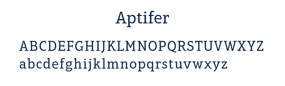 Aptifer font example