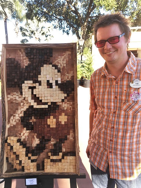 Alumnus, Tim McCloskey with Mickey art