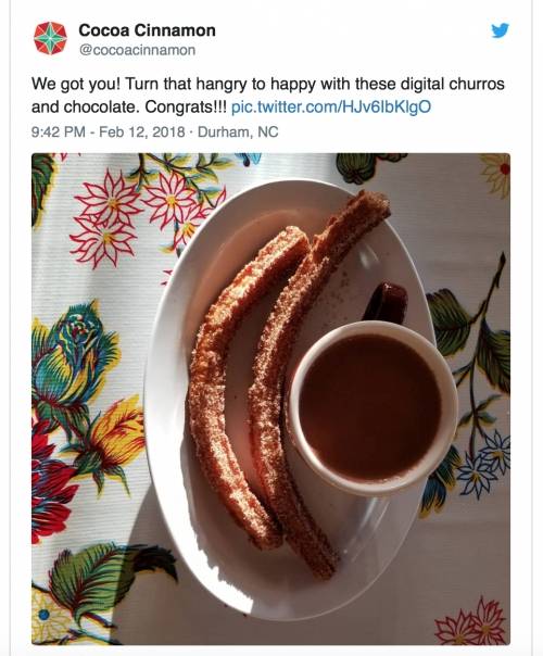 Churros twitter post