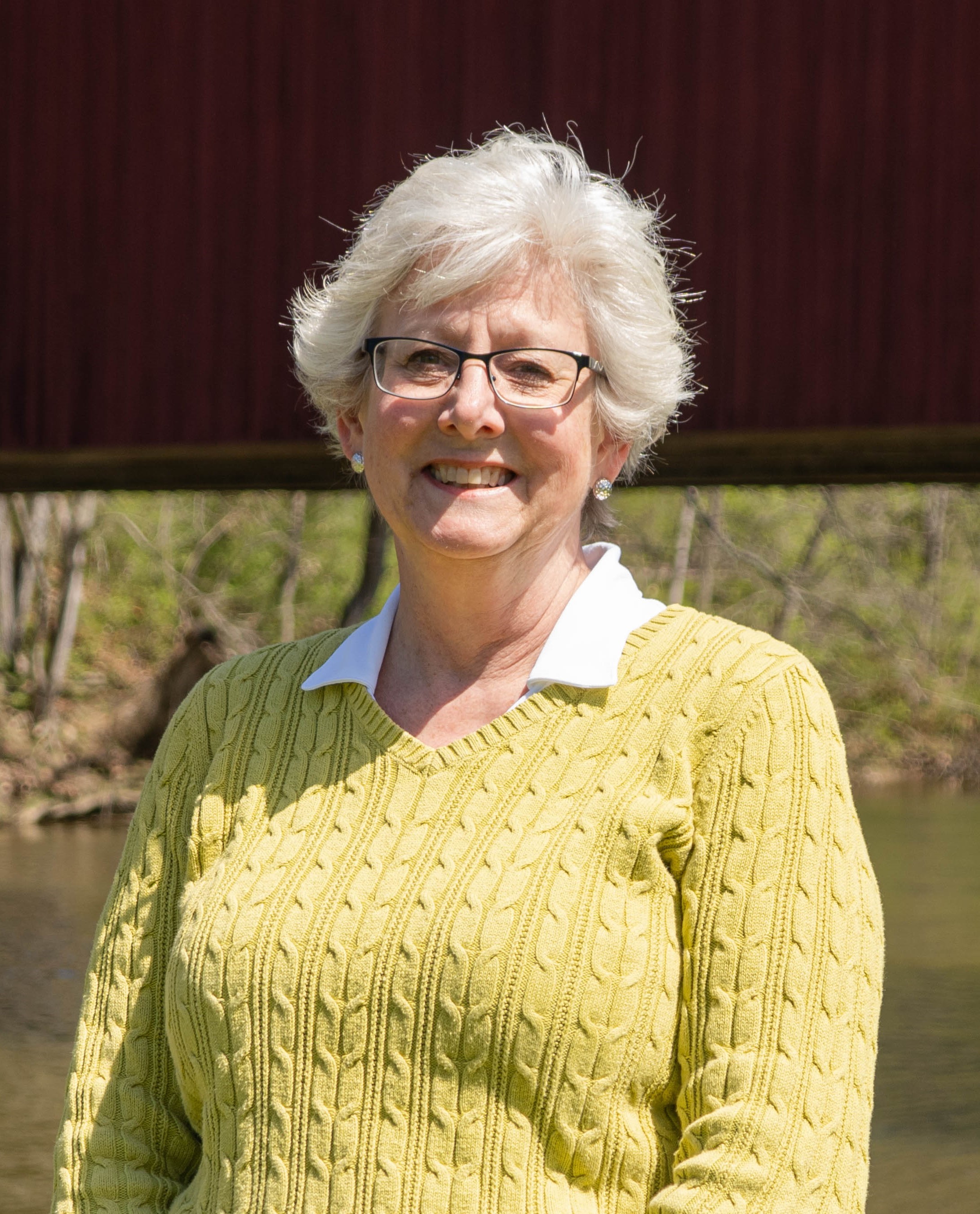 Woman in green sweater