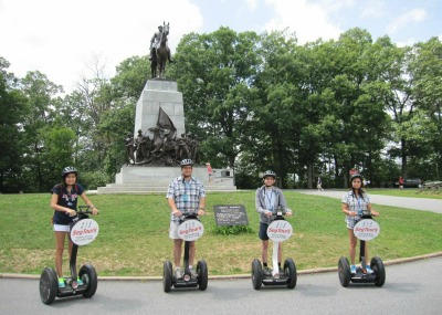 Students on a  segway.