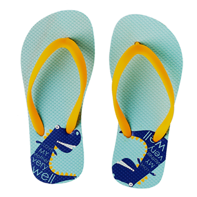 A pair of flip flops on a white background.