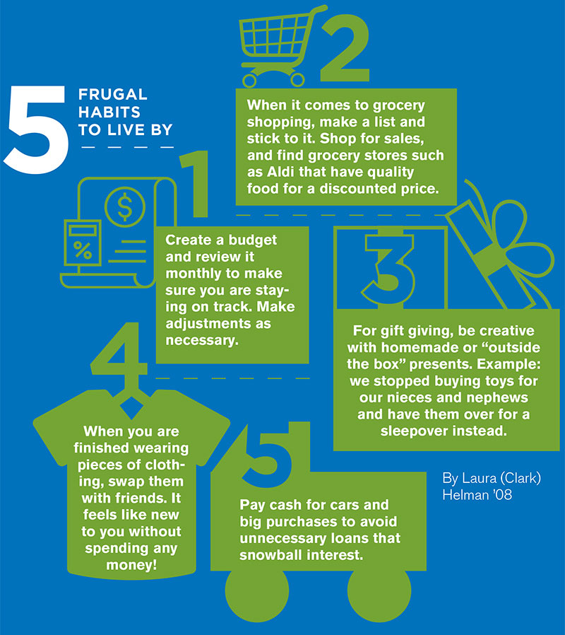 Frugal habits to live by infographic