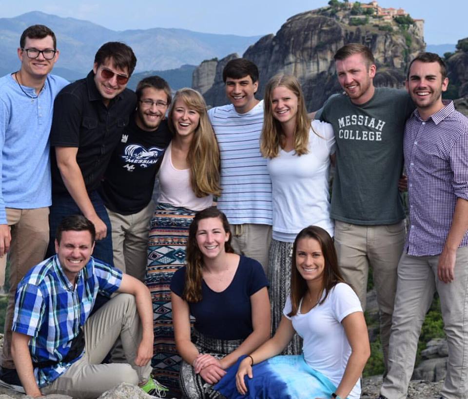 Group of students in Greece