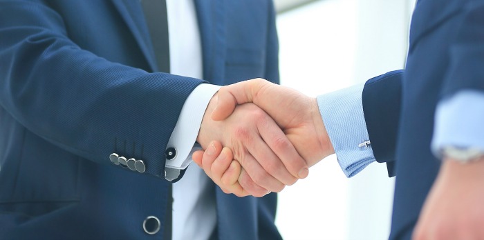 men shaking hands