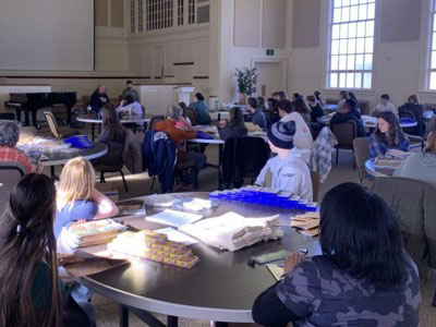 Friends partnered with Central PA MLK Day of Service & Reading Is Fundamental (RIF) to create literacy kits and no sew blankets.