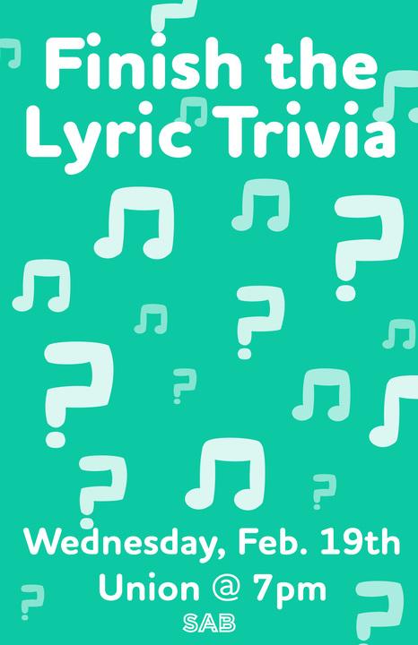 Sab lyric trivia poster