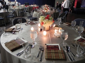 Candle-lit table