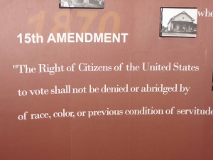 15th amendment sign