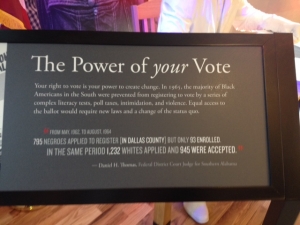 The power of your vote sign