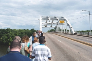 A walk over the Edmund Pettus Bridge,  Selma, AL