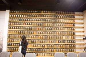 Reflecting the wall of jars at the Equal Justice Initiative