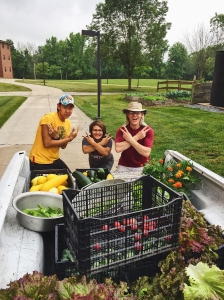 The garden team posing with their loot!