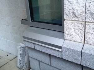 Mock wall of outside finishes
