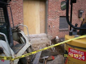 Hostetter Chapel - doorway to basement area