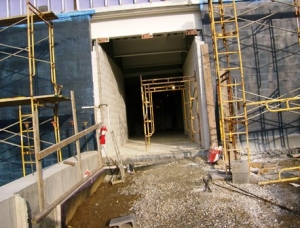 Frey construction entrance - east wall