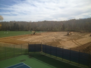 Excavation of infiltration pits continues