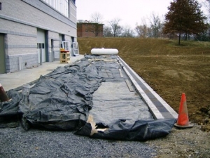 South wall ready for pavement