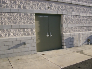 Southside doors to utility room