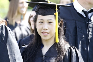 Graduate smiling 