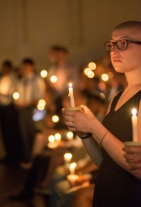 The Baccalaureate candle lighting ceremony is a cherished Messiah tradition.