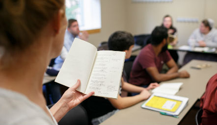 teacher reading to class