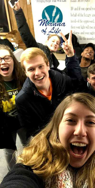 students taking a selfie