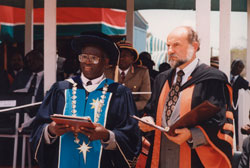 Rodney Sawatsky at Daystar University's National Accreditation Ceremony in 1994.