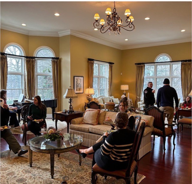 Students at Art Reception at Orchard Hill