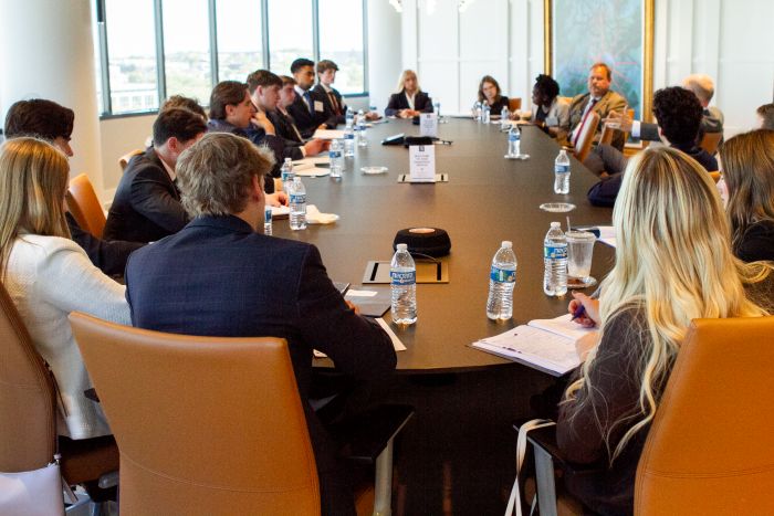 The pre-health professions advising committee meeting.