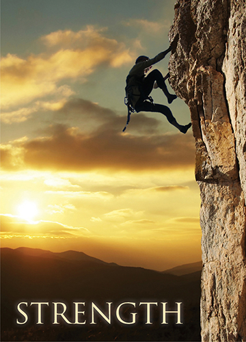 A man climbing a mountain.